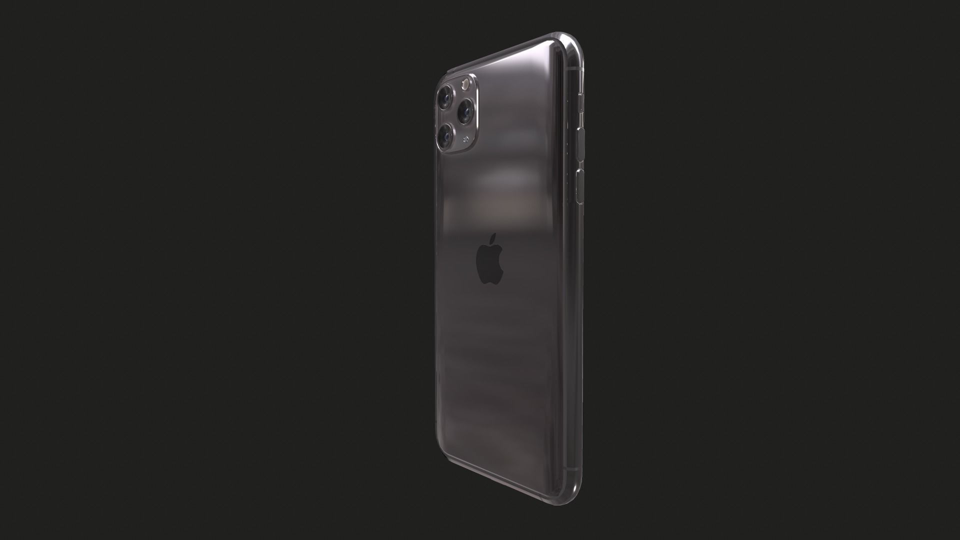 Iphone 11 pro max space gray Low-poly 3D model_4