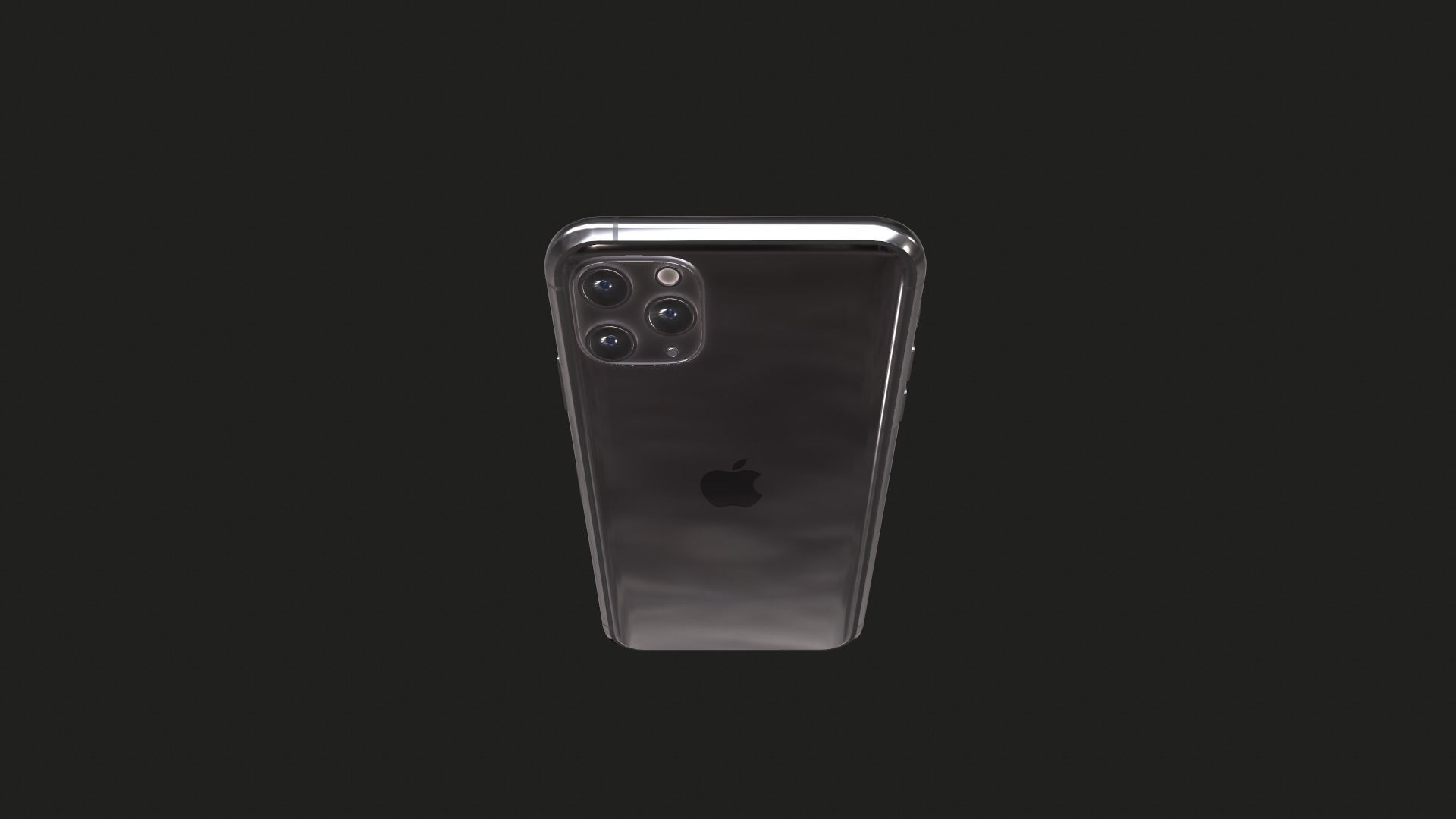 Iphone 11 pro max space gray Low-poly 3D model_10