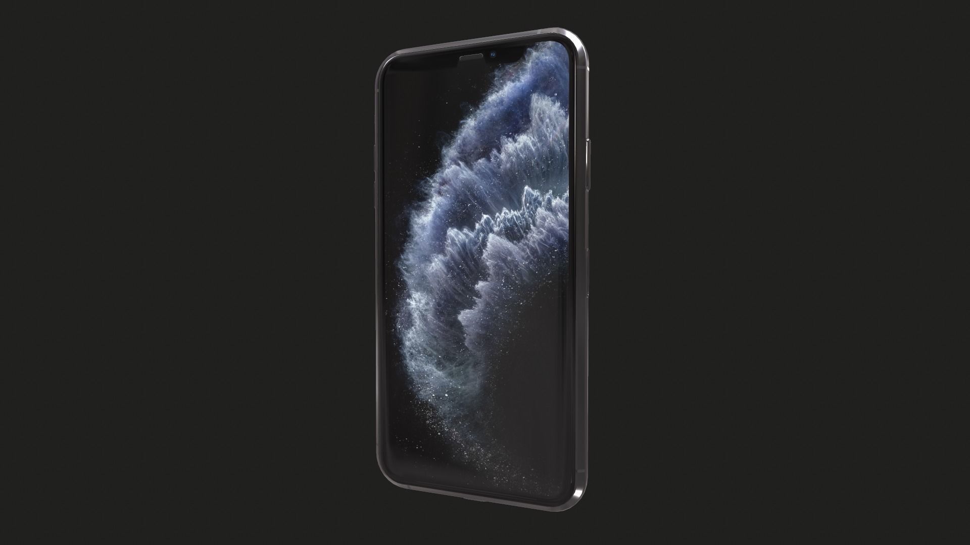 Iphone 11 pro max space gray Low-poly 3D model_2