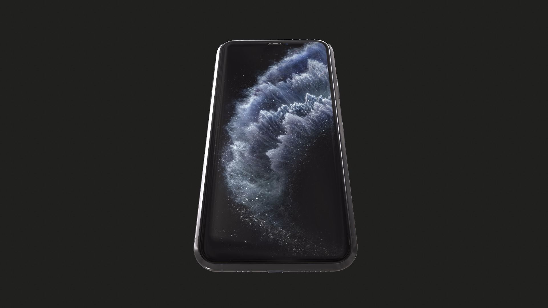 Iphone 11 pro max space gray Low-poly 3D model_9