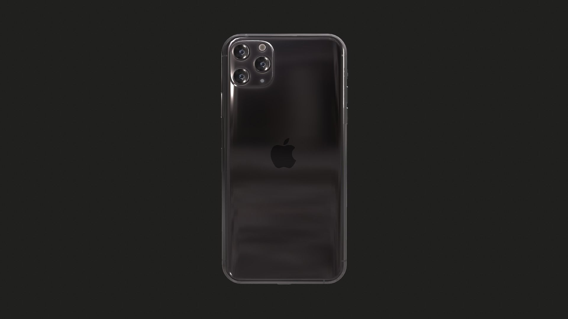 Iphone 11 pro max space gray Low-poly 3D model_5
