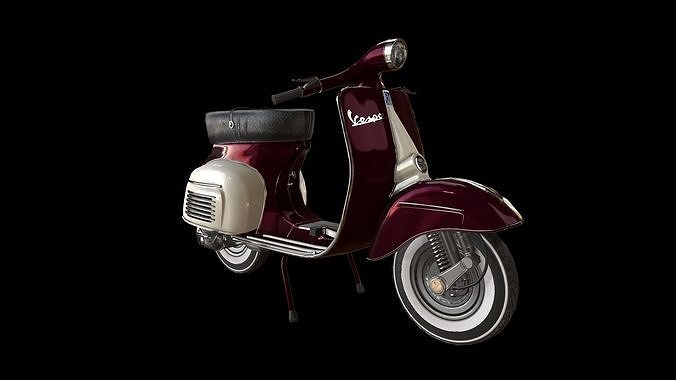 Low-poly Vespa scooter Low-poly 3D model