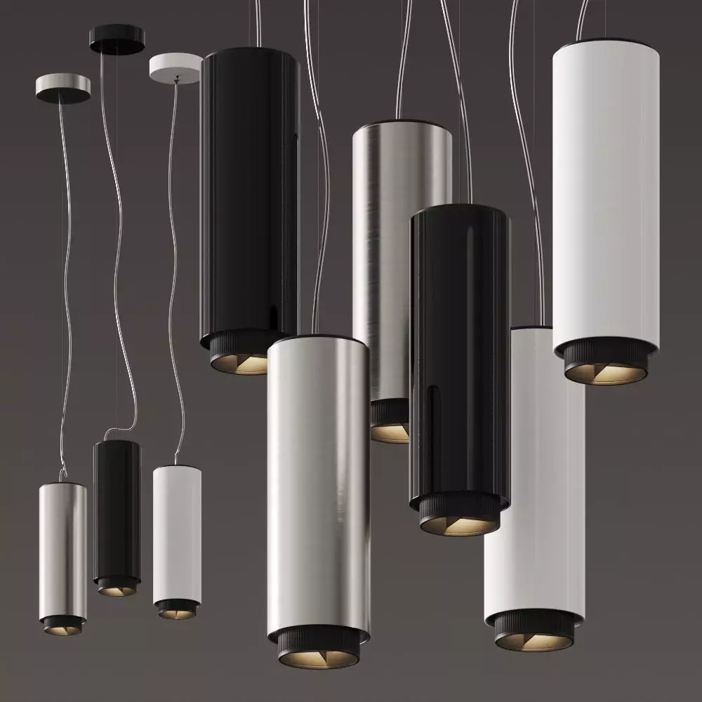 Tubular Bells Pendant Lamps 3D model