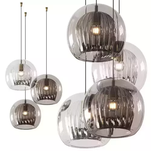 Marc Wood Studio Pleated Crystal Pendant Lamp