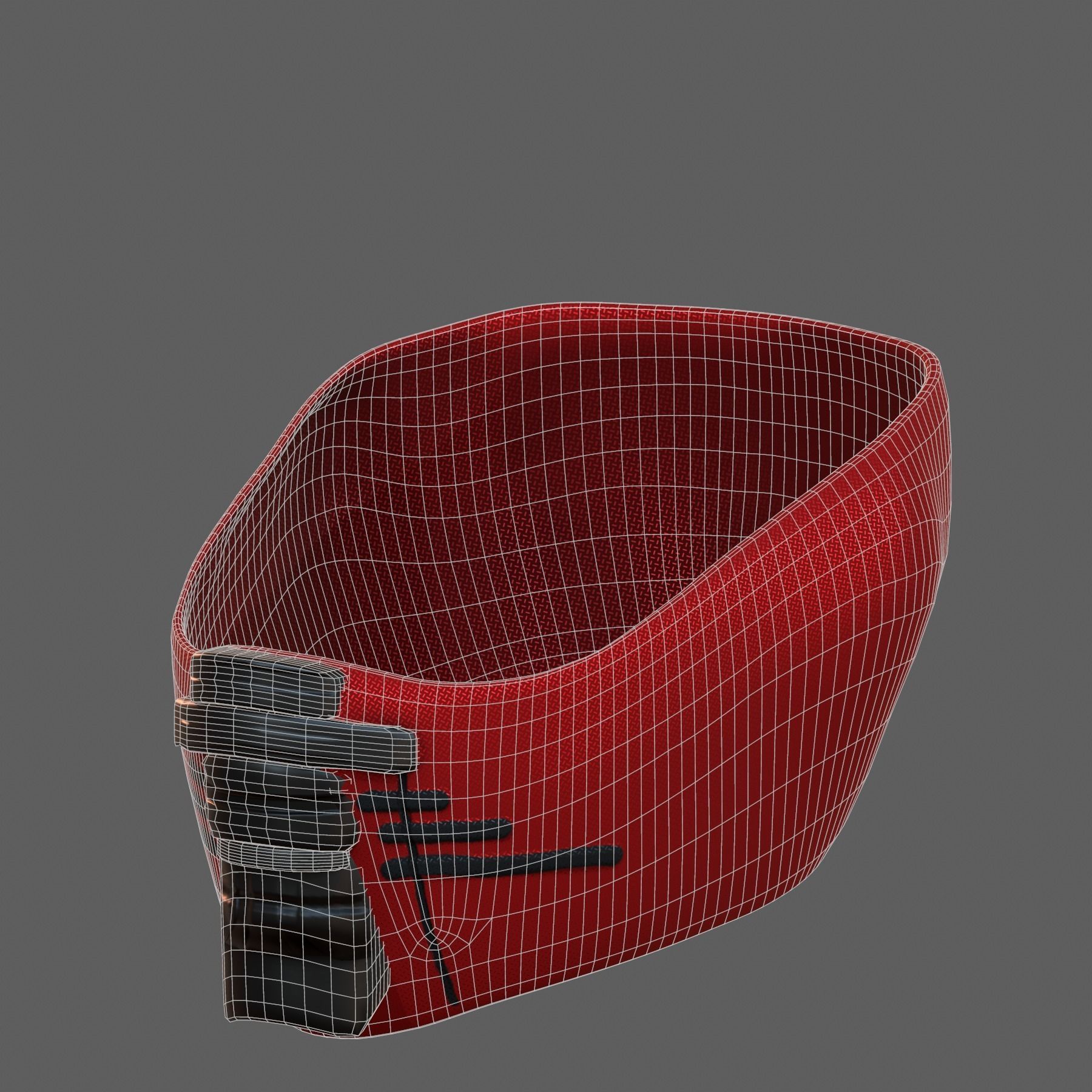 Gas mask helmet 3d model scifi Low-poly Low-poly 3D model_3