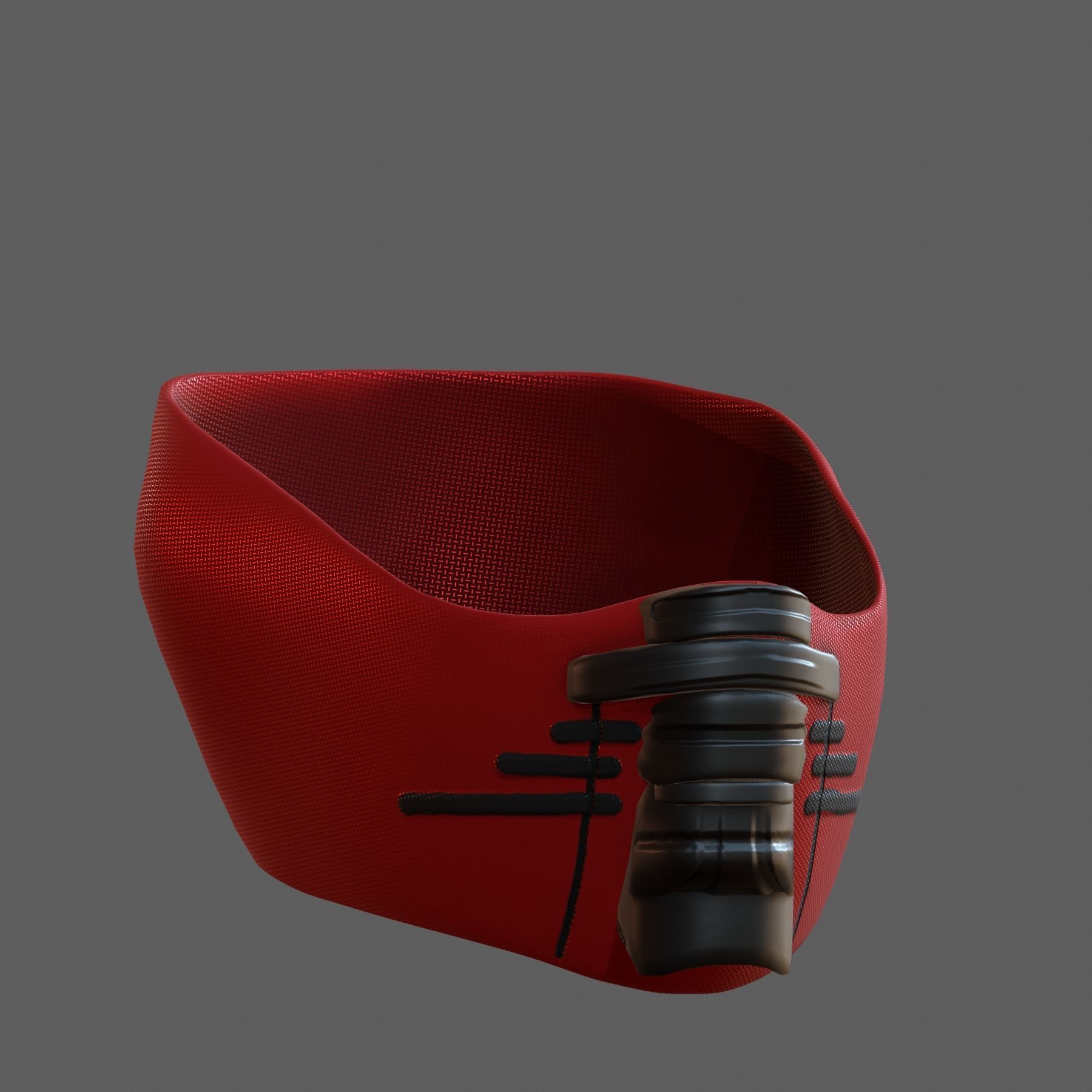 Gas mask helmet 3d model scifi Low-poly Low-poly 3D model_6