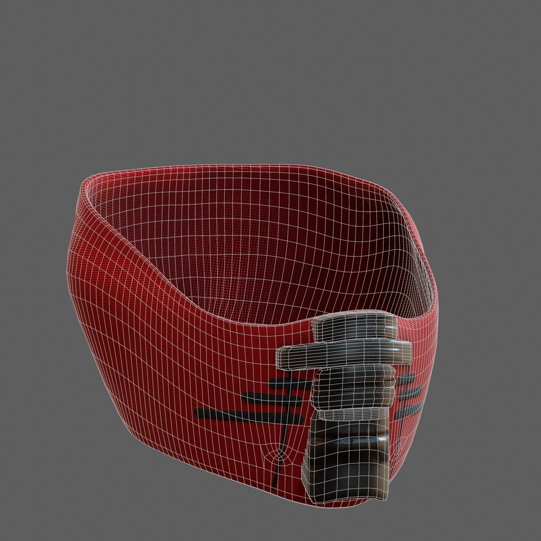 Gas mask helmet 3d model scifi Low-poly Low-poly 3D model_2