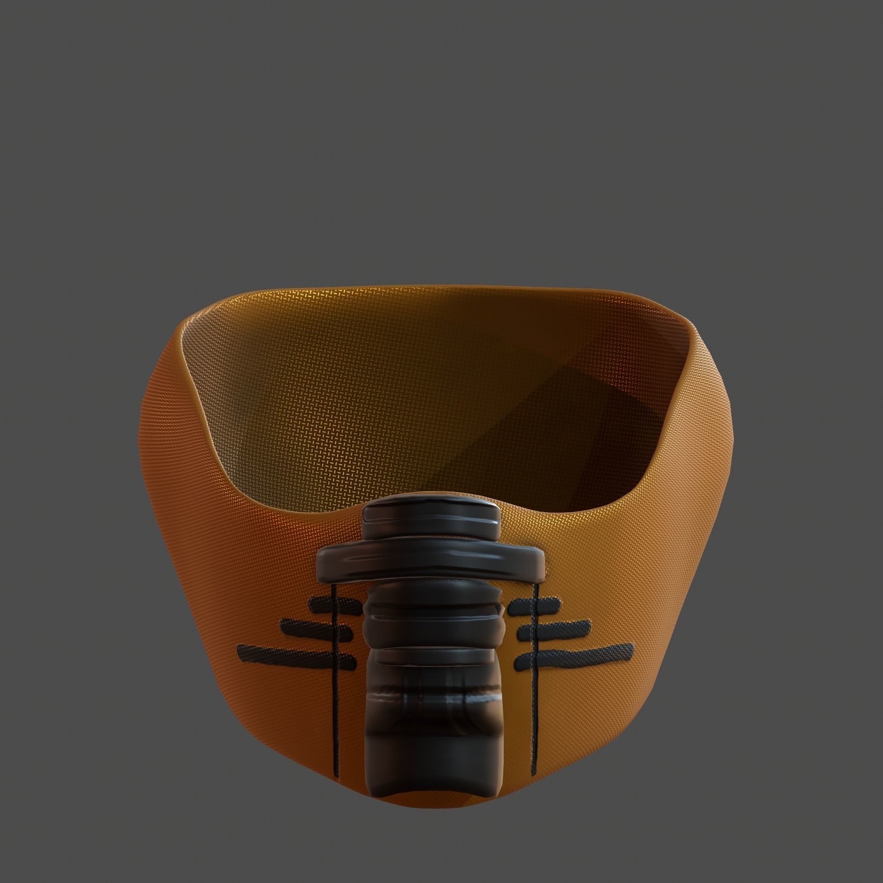 Gas mask helmet 3d model scifi Low-poly Low-poly 3D model_2