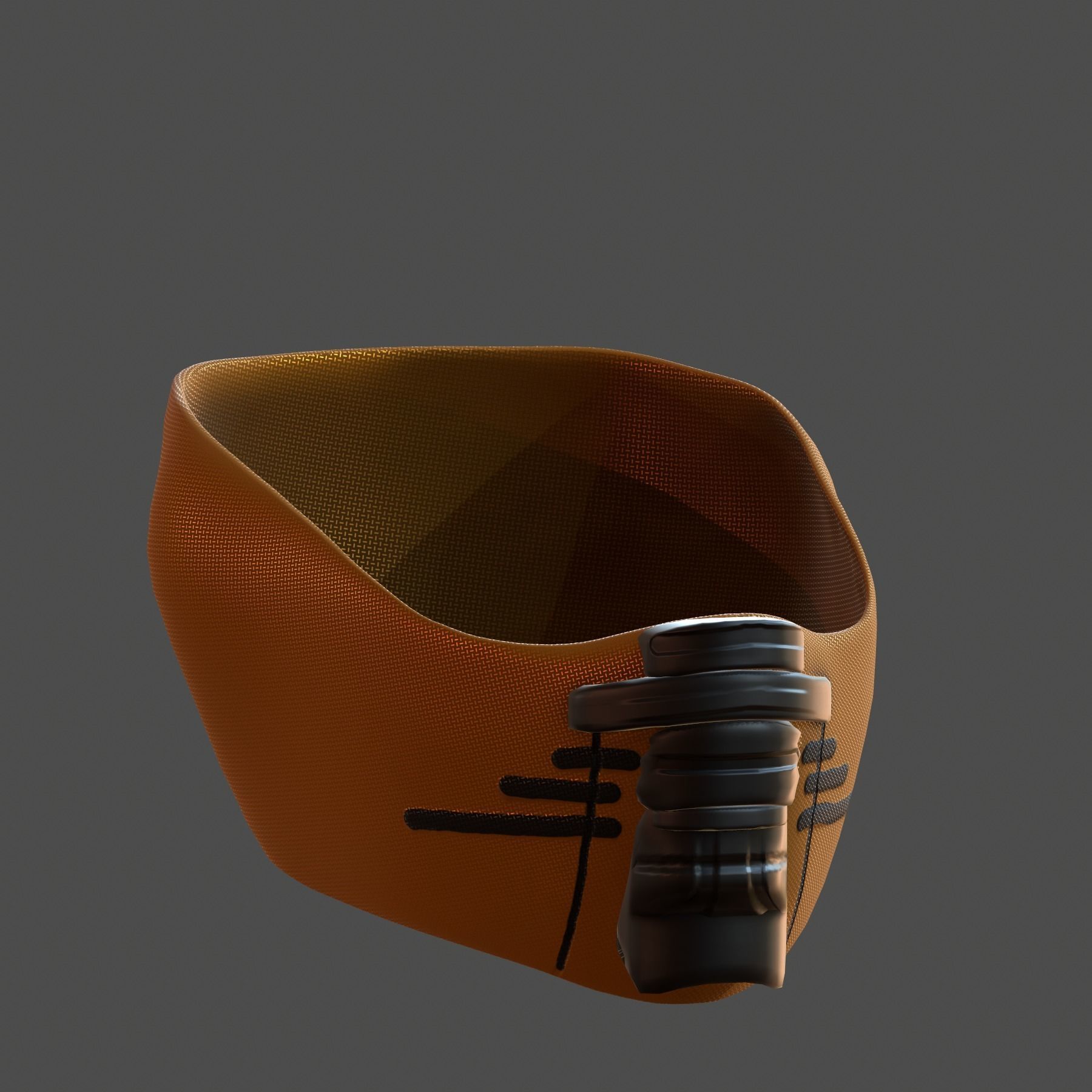 Gas mask helmet 3d model scifi Low-poly Low-poly 3D model_3