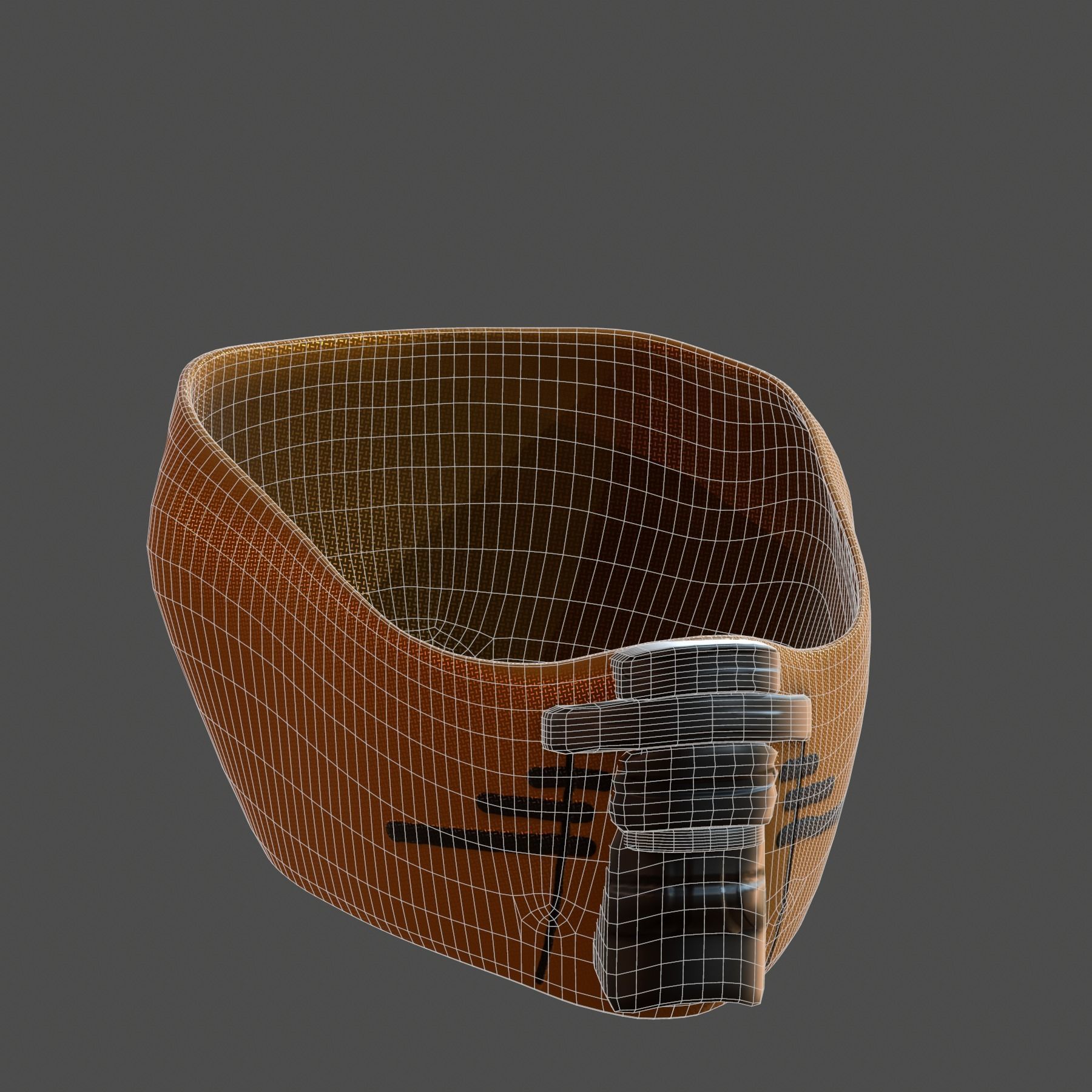 Gas mask helmet 3d model scifi Low-poly Low-poly 3D model_8