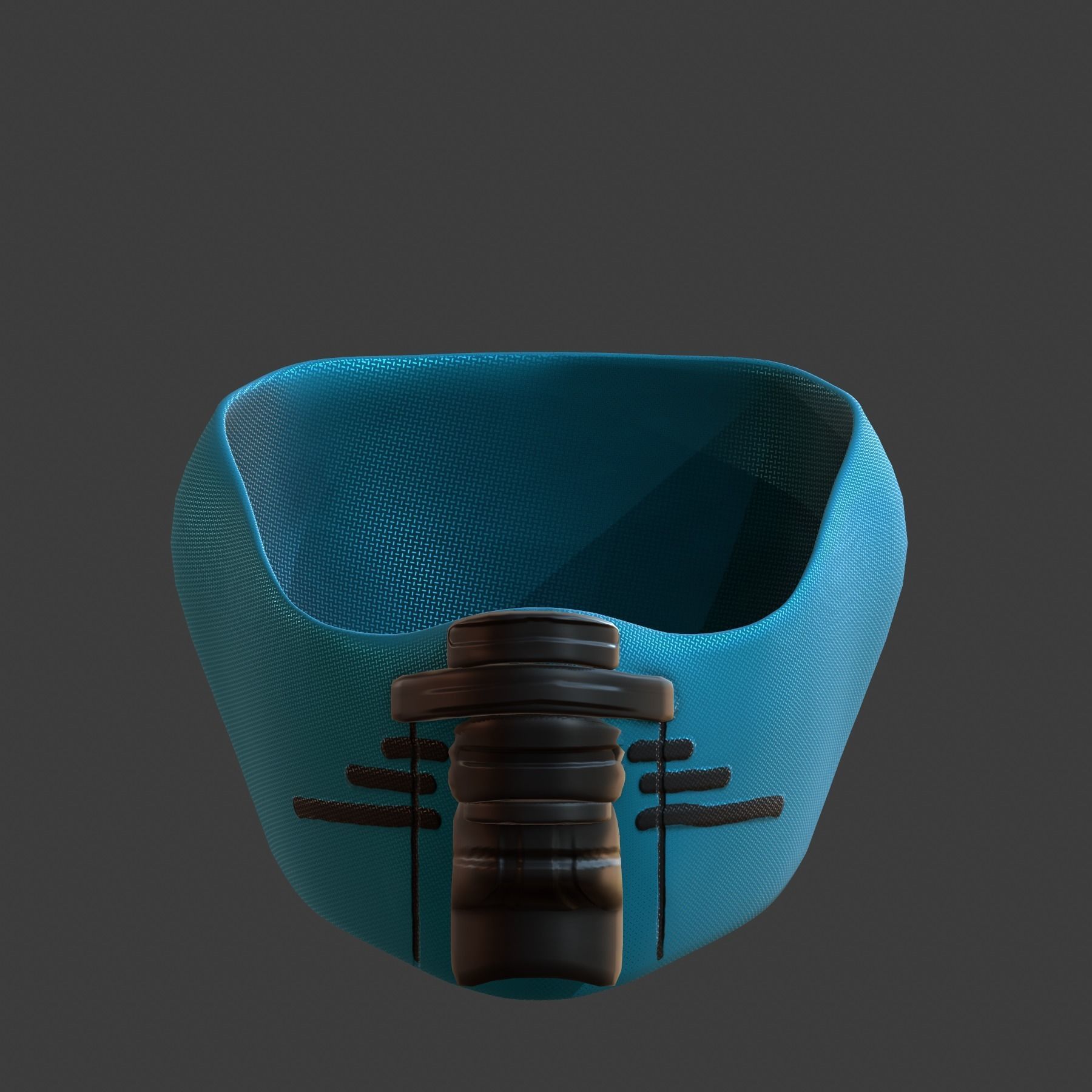 Gas mask helmet 3d model scifi Low-poly  Low-poly 3D model_2