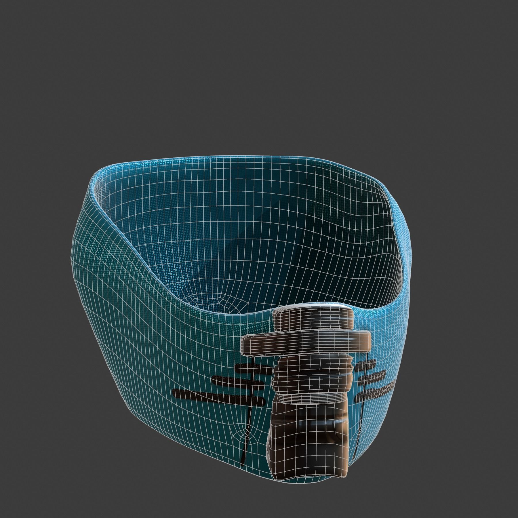 Gas mask helmet 3d model scifi Low-poly  Low-poly 3D model_6