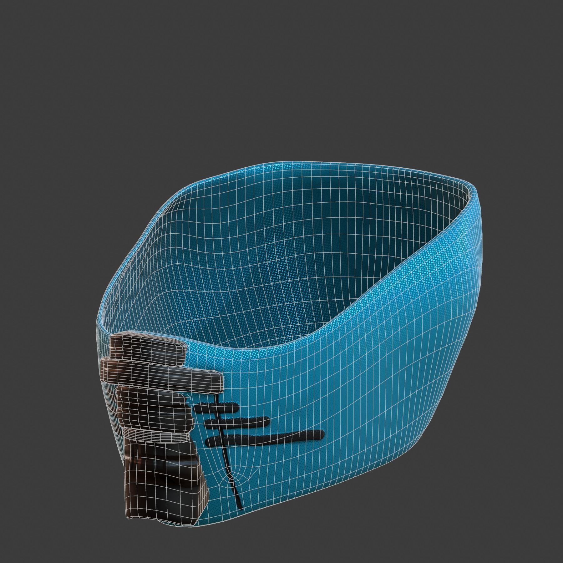 Gas mask helmet 3d model scifi Low-poly  Low-poly 3D model_5