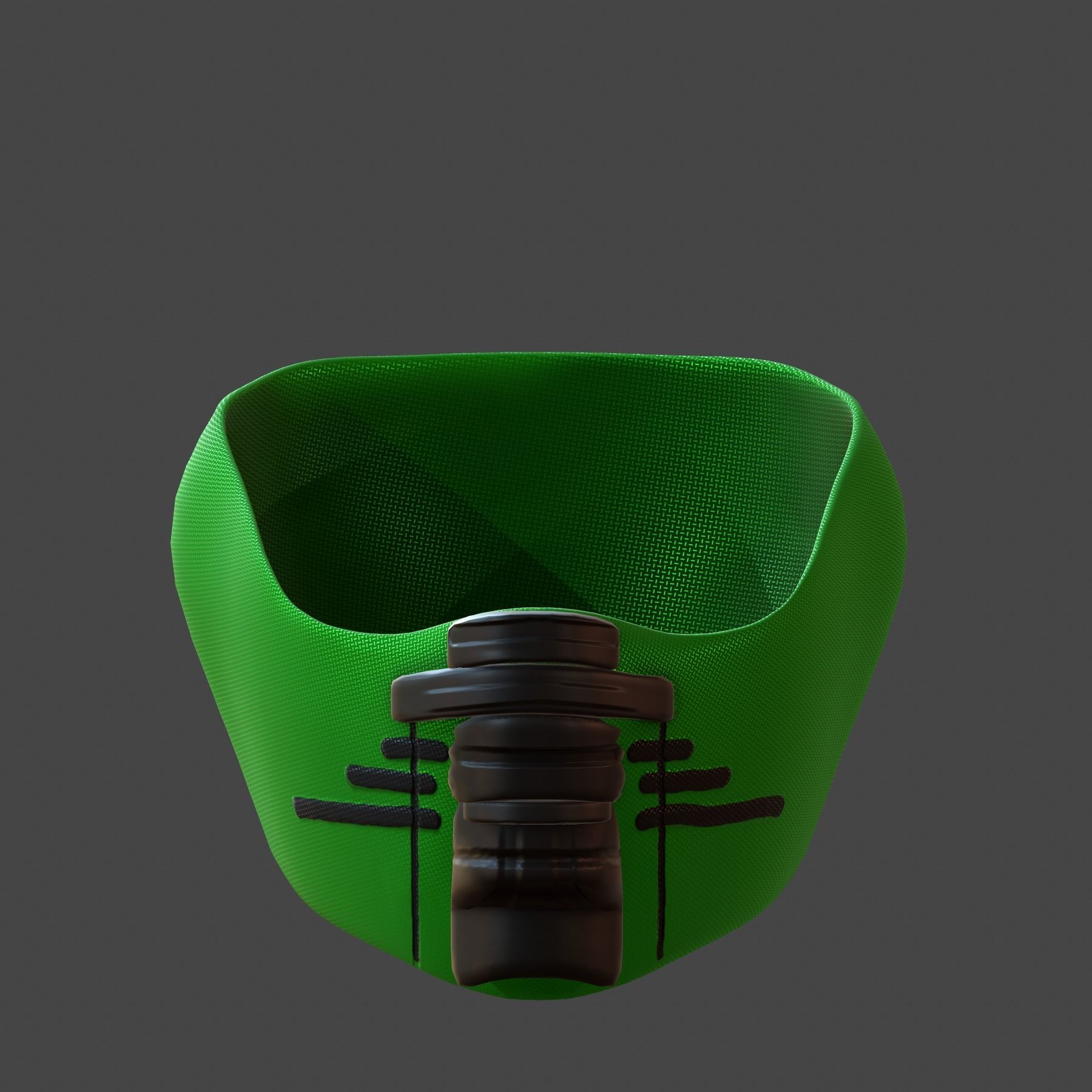 Gas mask helmet 3d model scifi Low-poly Low-poly 3D model_2