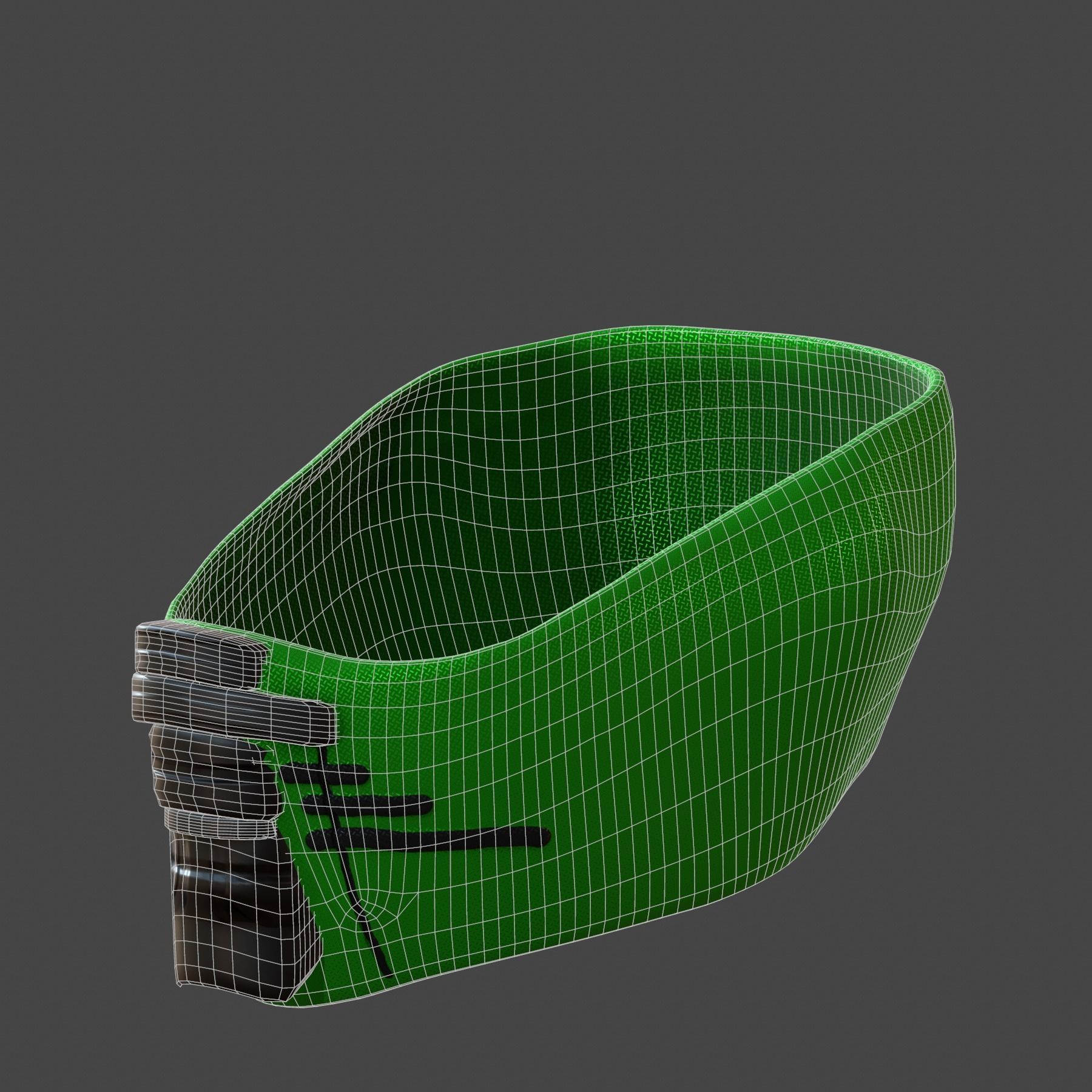 Gas mask helmet 3d model scifi Low-poly Low-poly 3D model_6