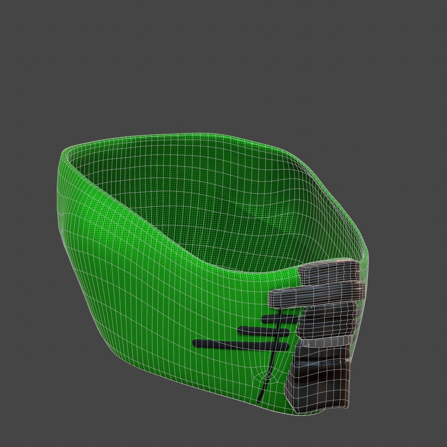 Gas mask helmet 3d model scifi Low-poly Low-poly 3D model_7