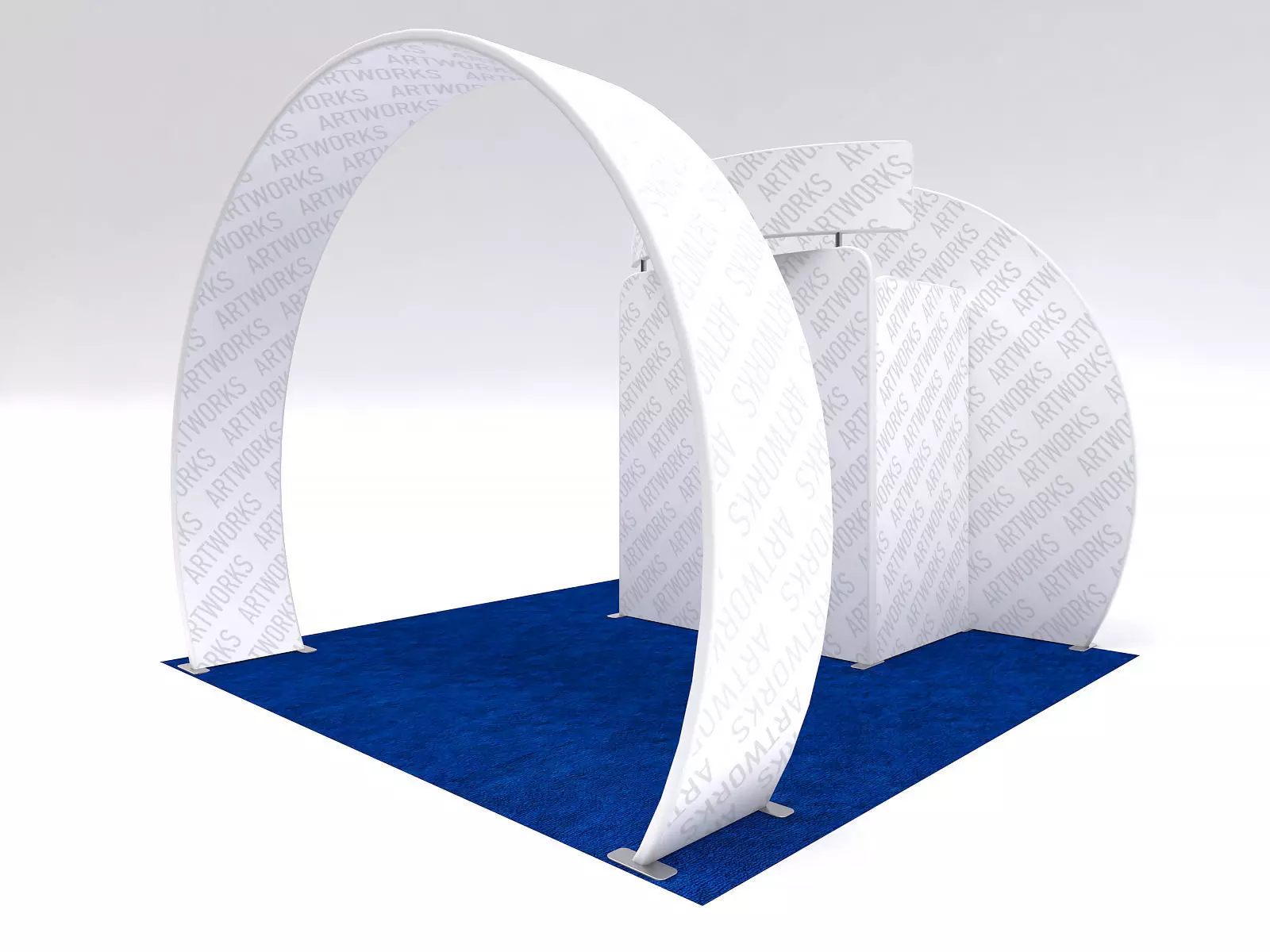 Exhibition booth 10x10ft 3DM001 3D model