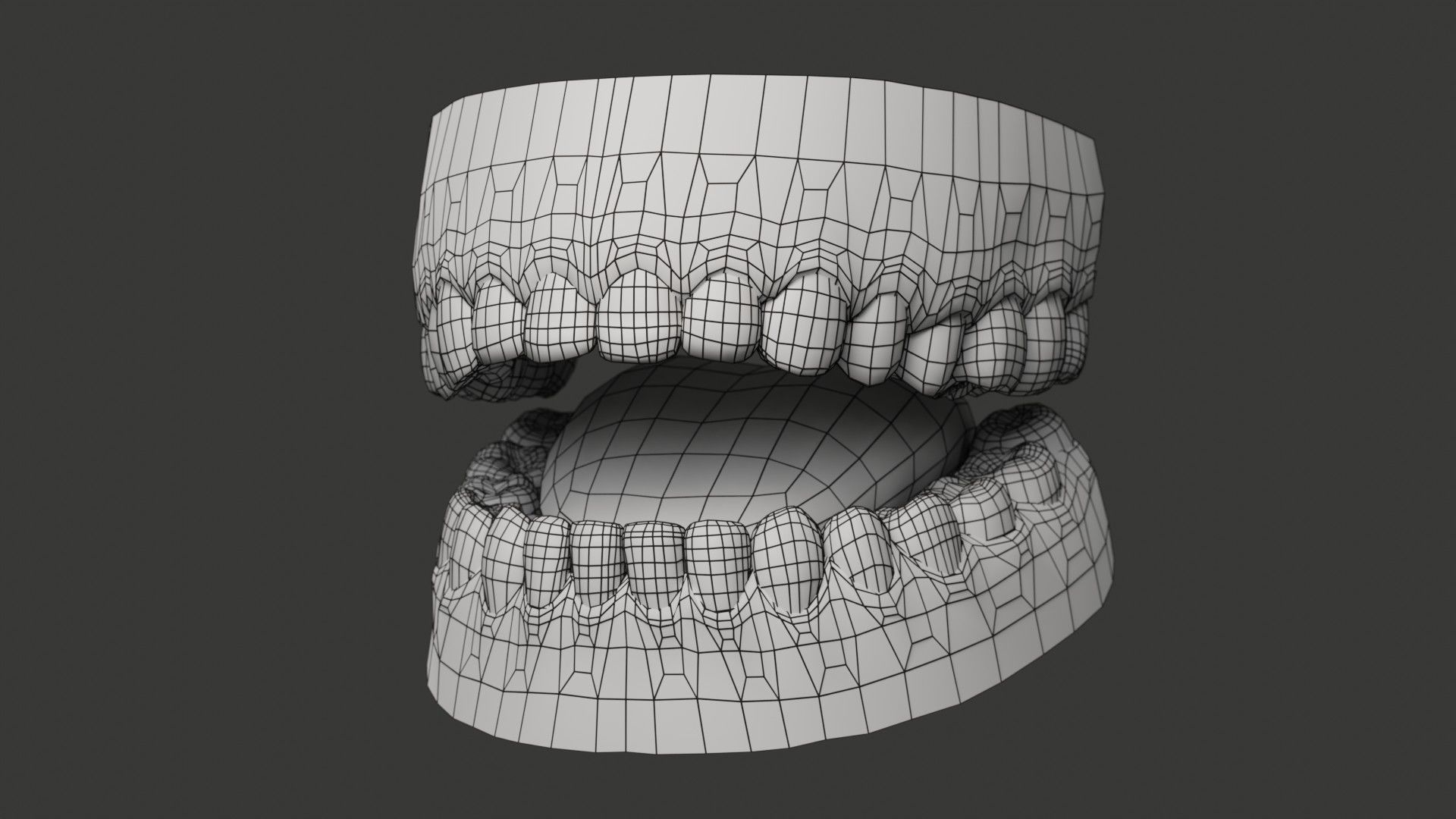 Human Teeth Rigged Low-poly 3D model_22