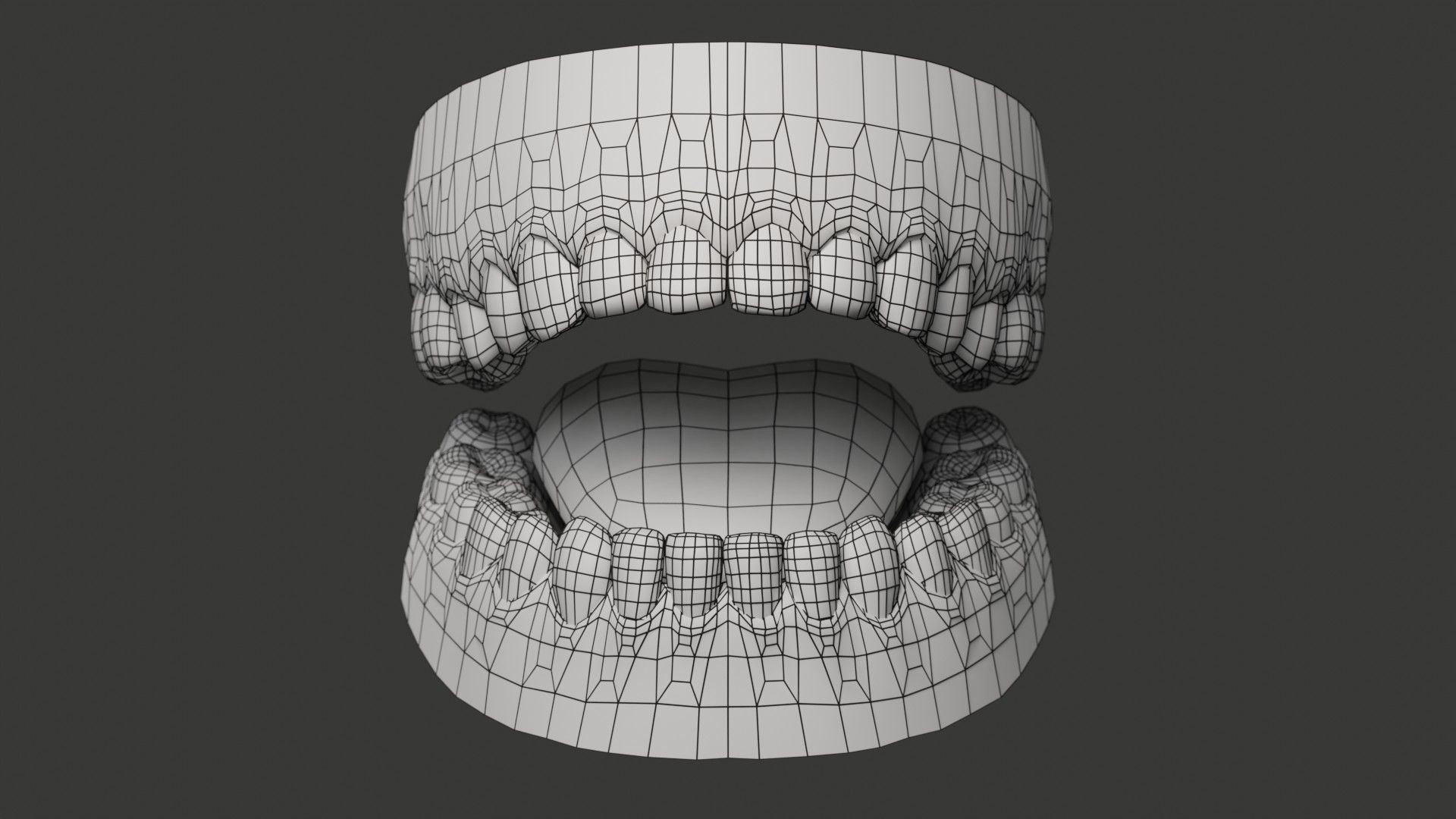Human Teeth Rigged Low-poly 3D model_12