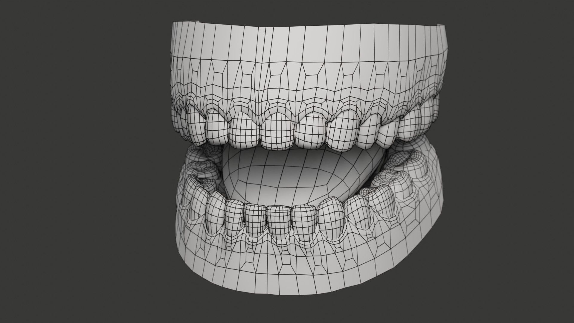 Human Teeth Rigged Low-poly 3D model_15