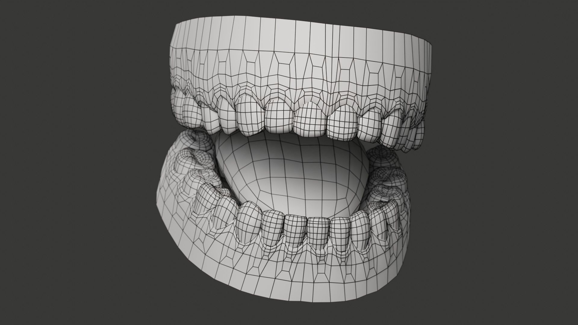 Human Teeth Rigged Low-poly 3D model_13