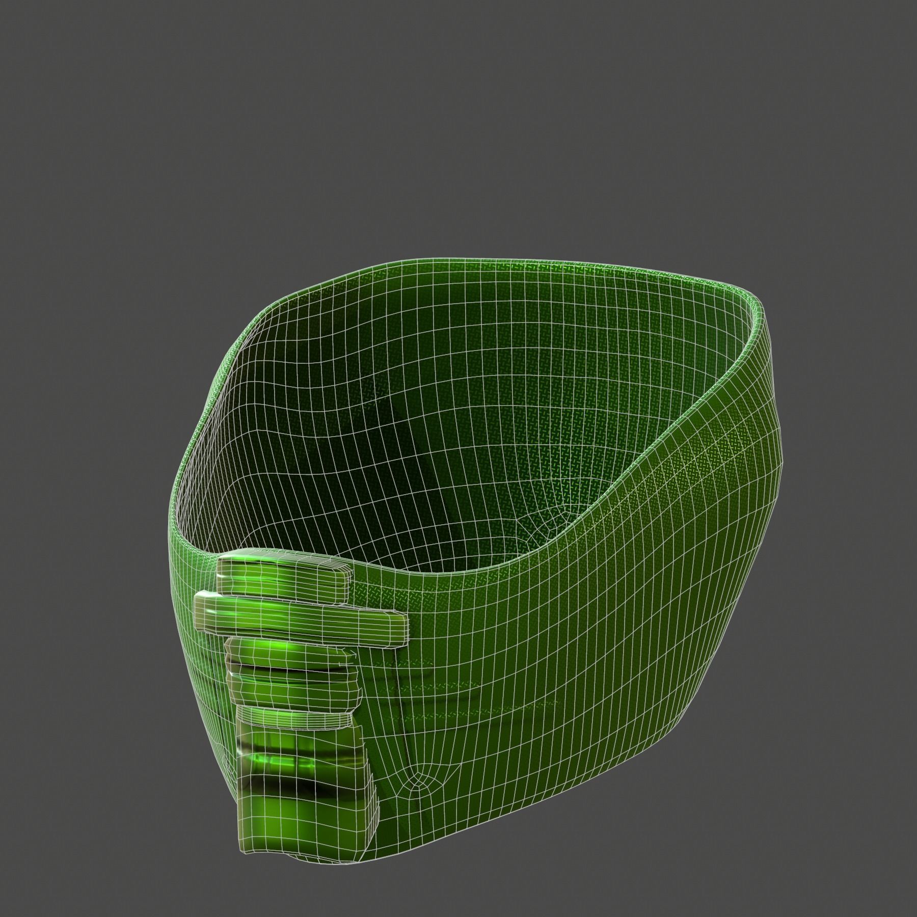 Gas mask helmet 3d model scifi Low-poly  Low-poly 3D model_7