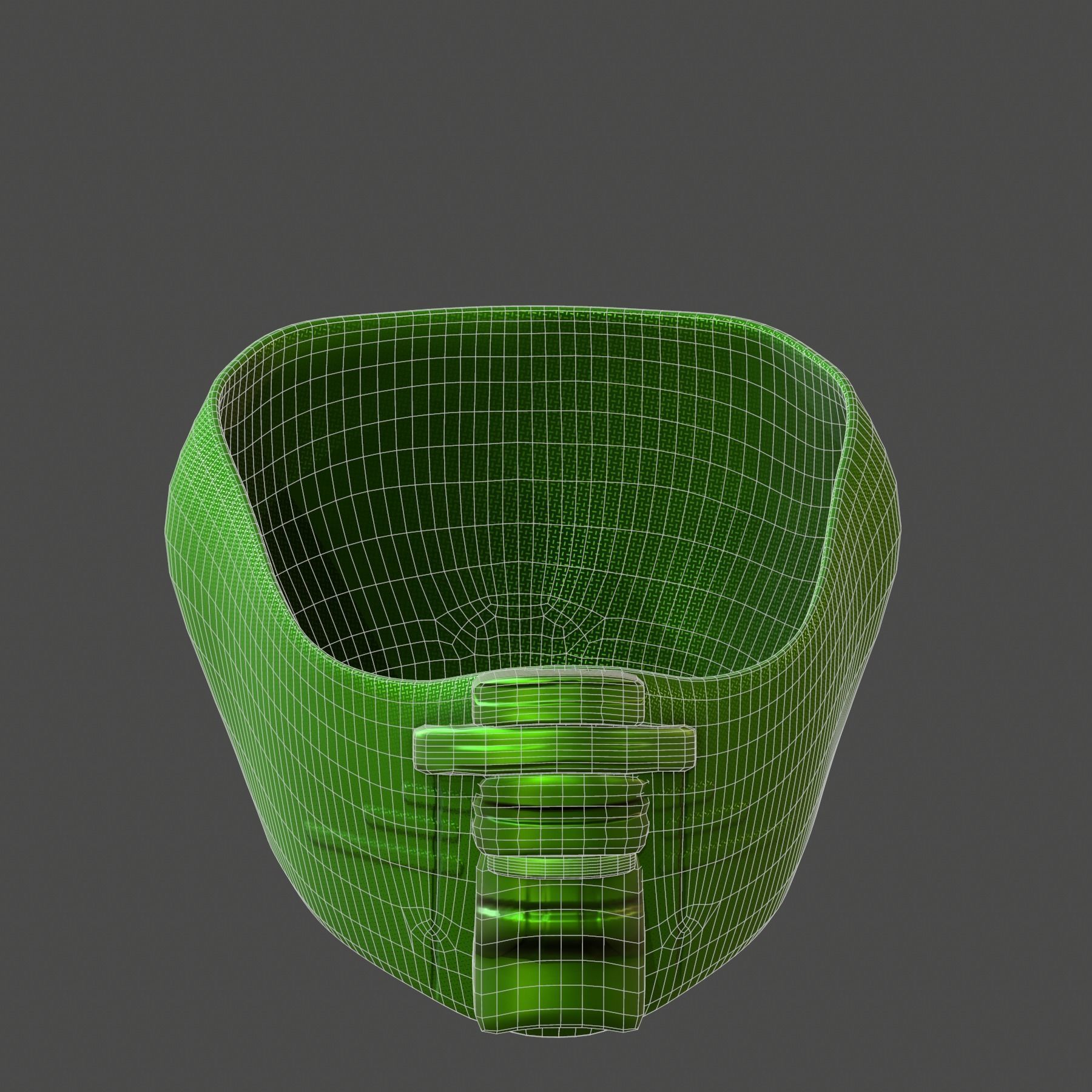 Gas mask helmet 3d model scifi Low-poly  Low-poly 3D model_6