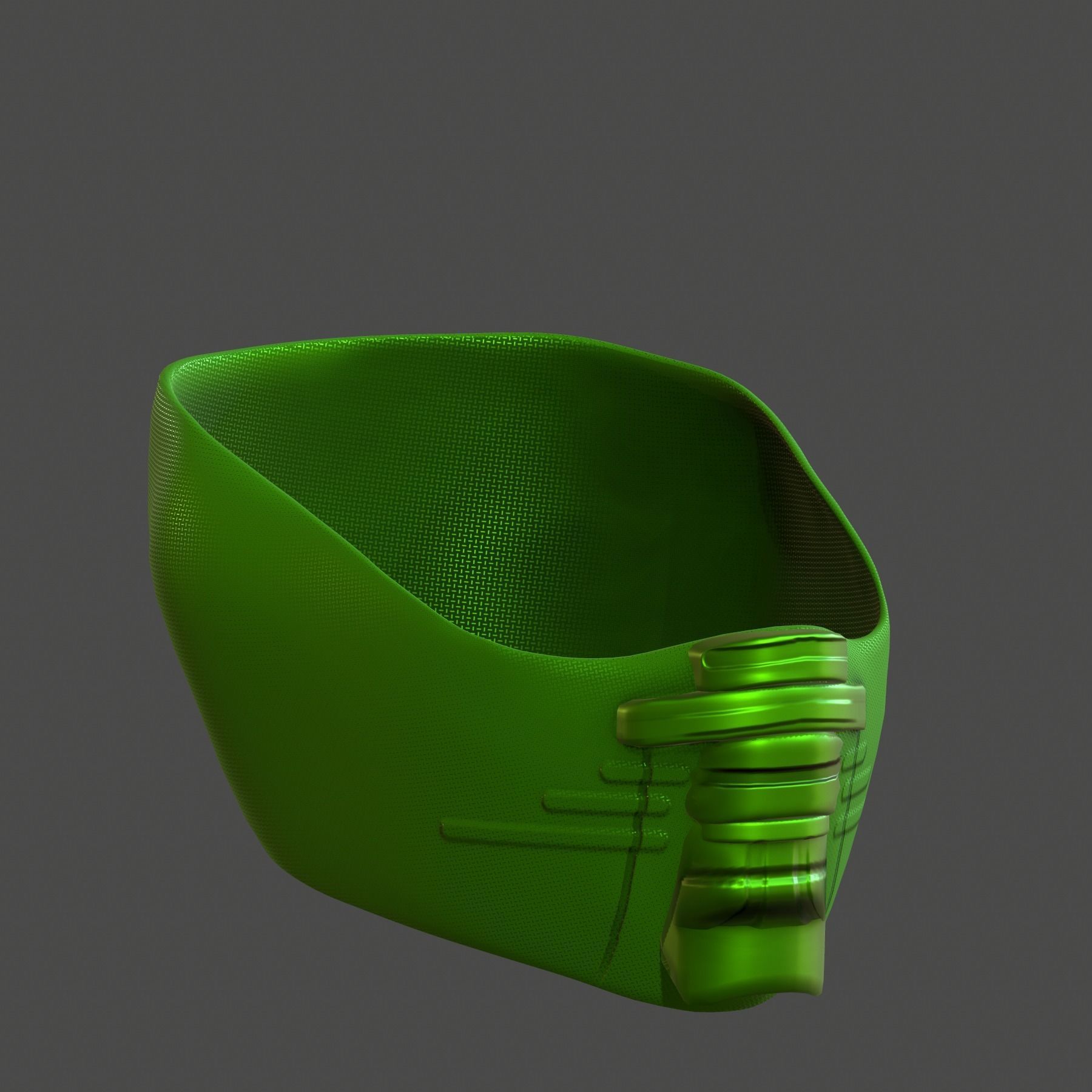 Gas mask helmet 3d model scifi Low-poly  Low-poly 3D model_4