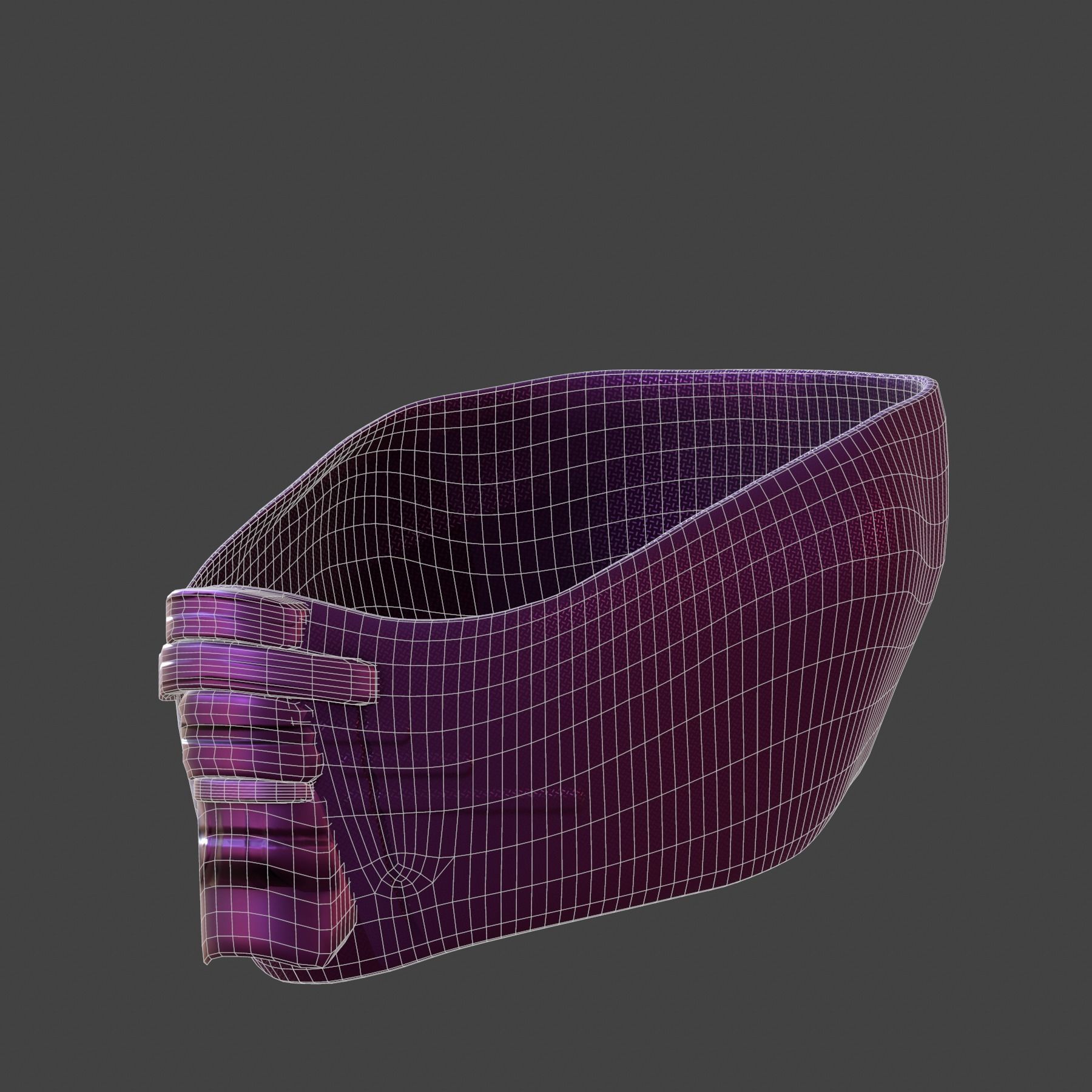 Gas mask helmet 3d model scifi Low-poly Low-poly 3D model_6