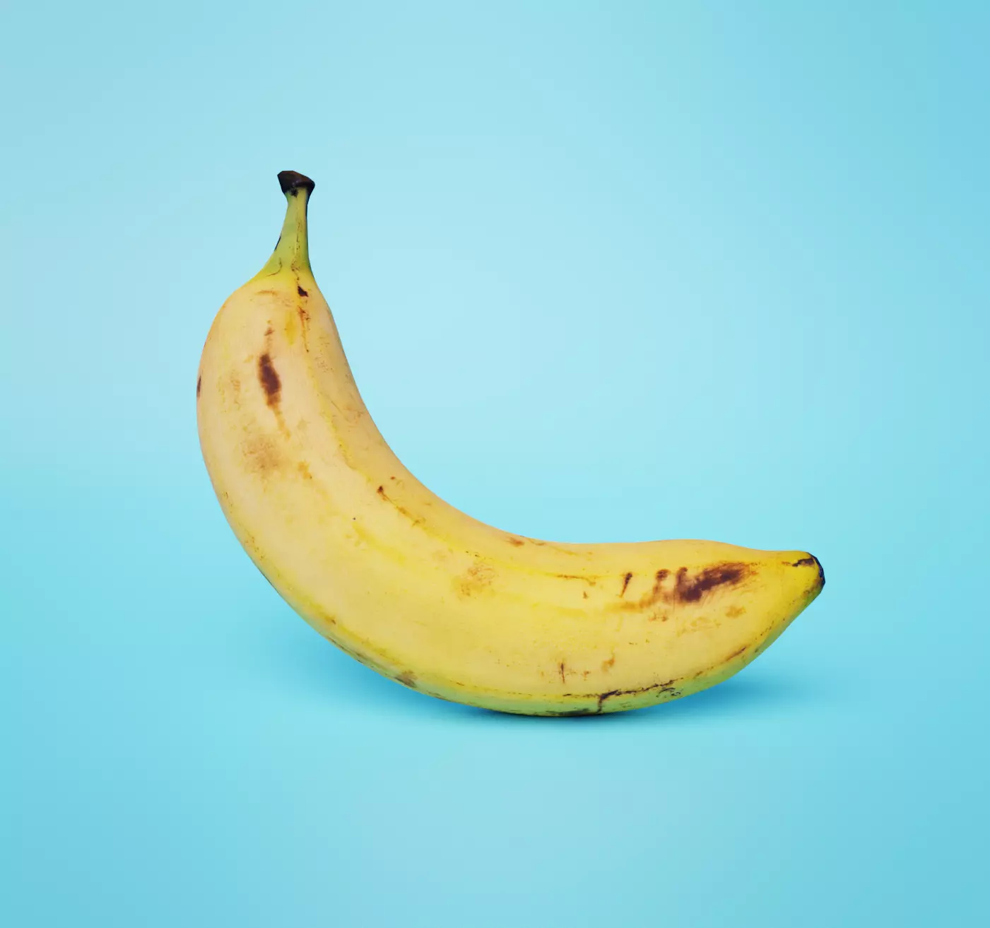 Banana ripe photorealistic photoscan Low-poly 3D model