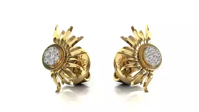 Earrings-7761 rose gold butterfly stud earrings