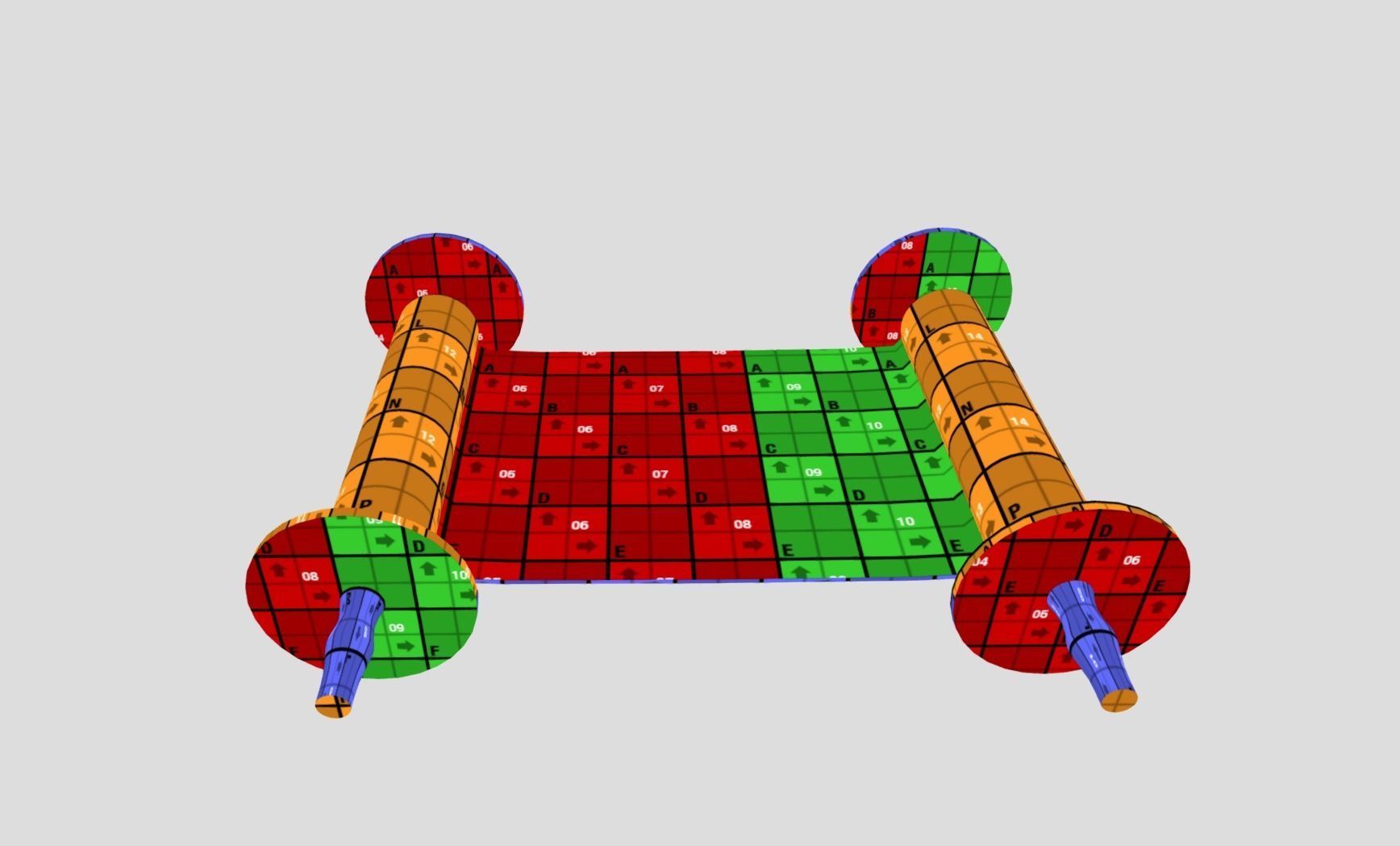 Blank Scroll Low-poly 3D model_8