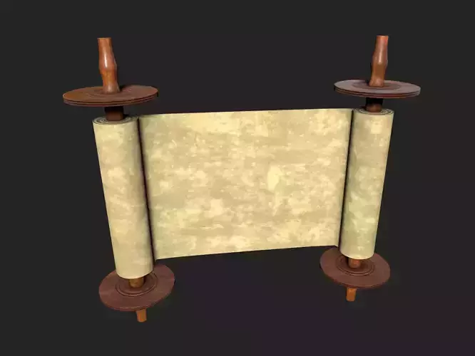 Blank Scroll Low-poly 3D model