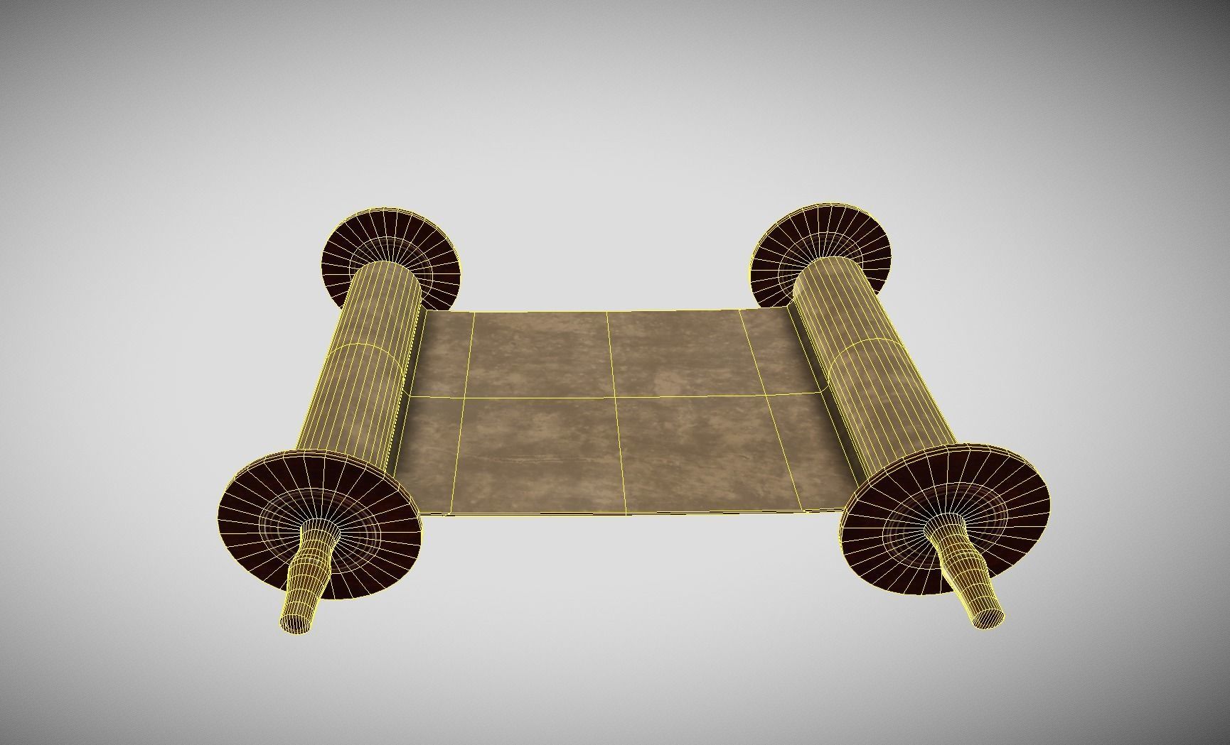 Blank Scroll Low-poly 3D model_12