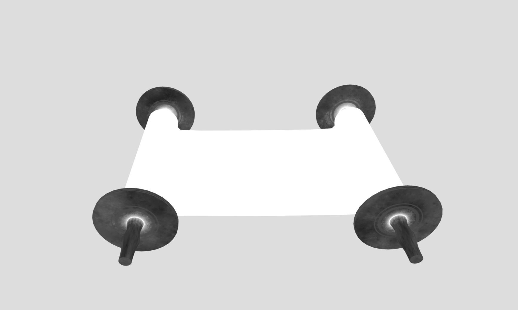 Blank Scroll Low-poly 3D model_11