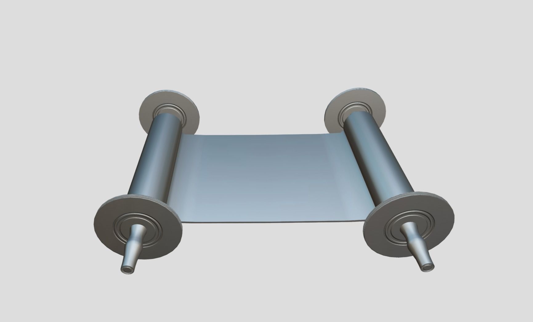 Blank Scroll Low-poly 3D model_10