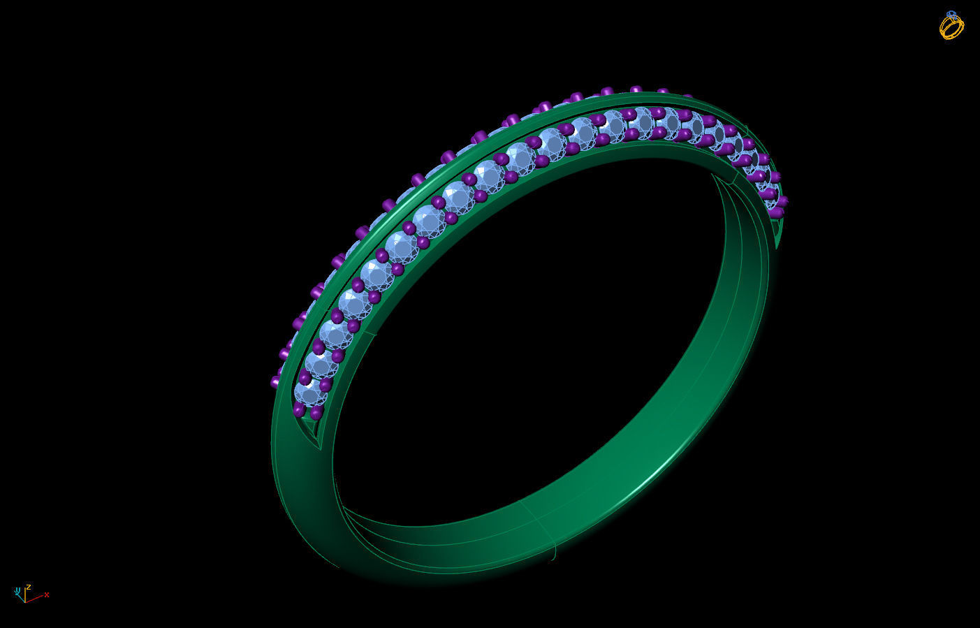 Jewelry Band Ring Knife profile Printable model 3D print model_2