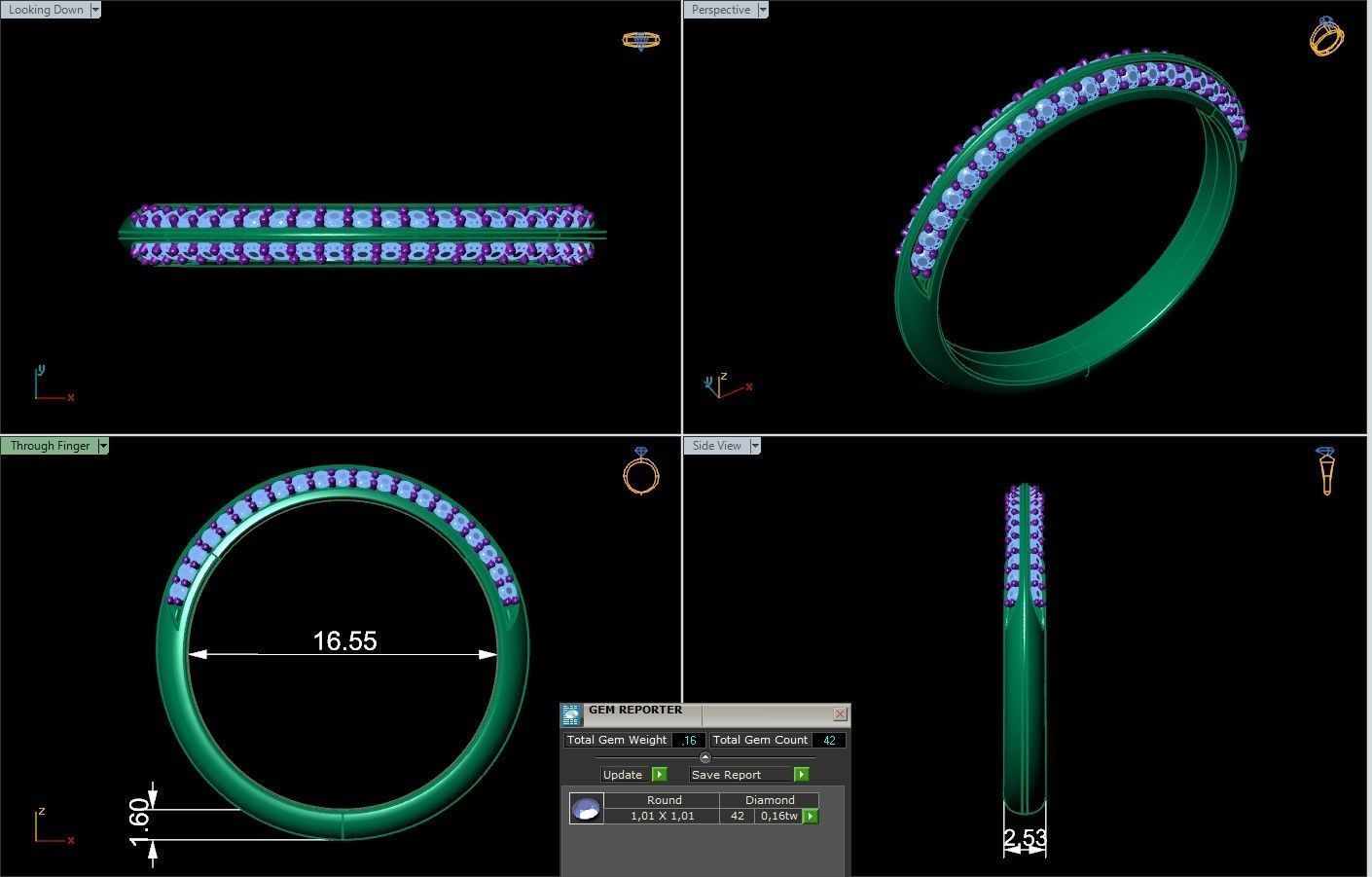 Jewelry Band Ring Knife profile Printable model 3D print model_1