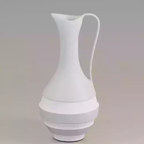 Vintage ceramic pitcher Low-poly 3D model