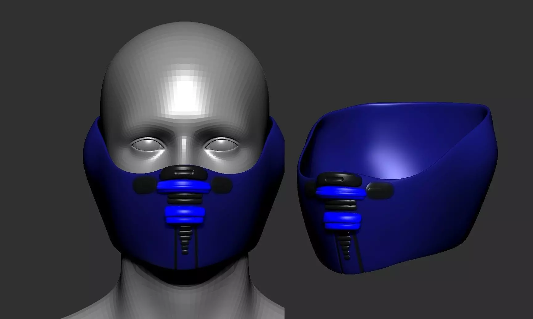 helmet high poly sculpt 3d printable ver 7 3D model 3D model