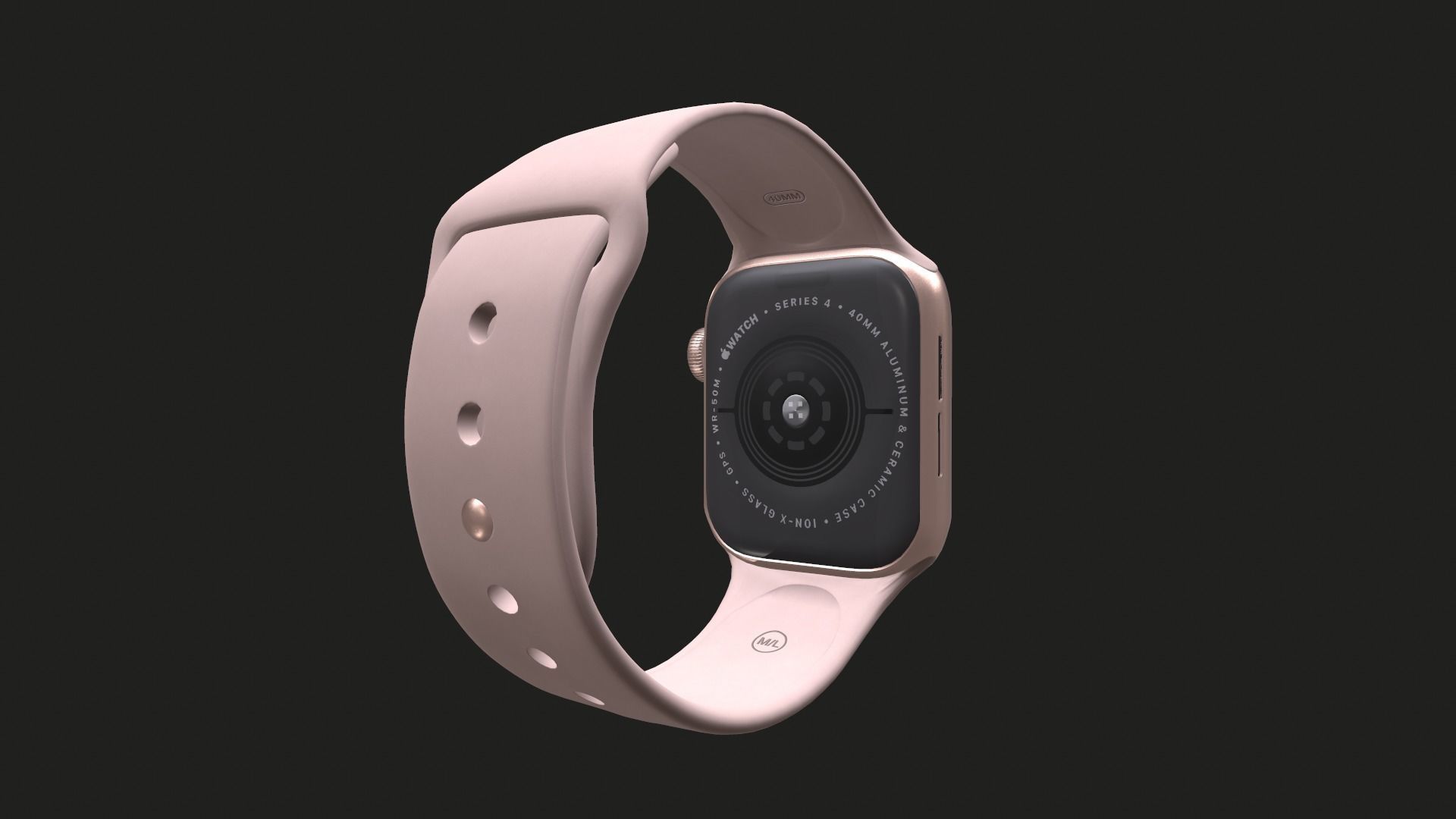 Apple Watch Series 4 40mm Low-poly 3D model_5