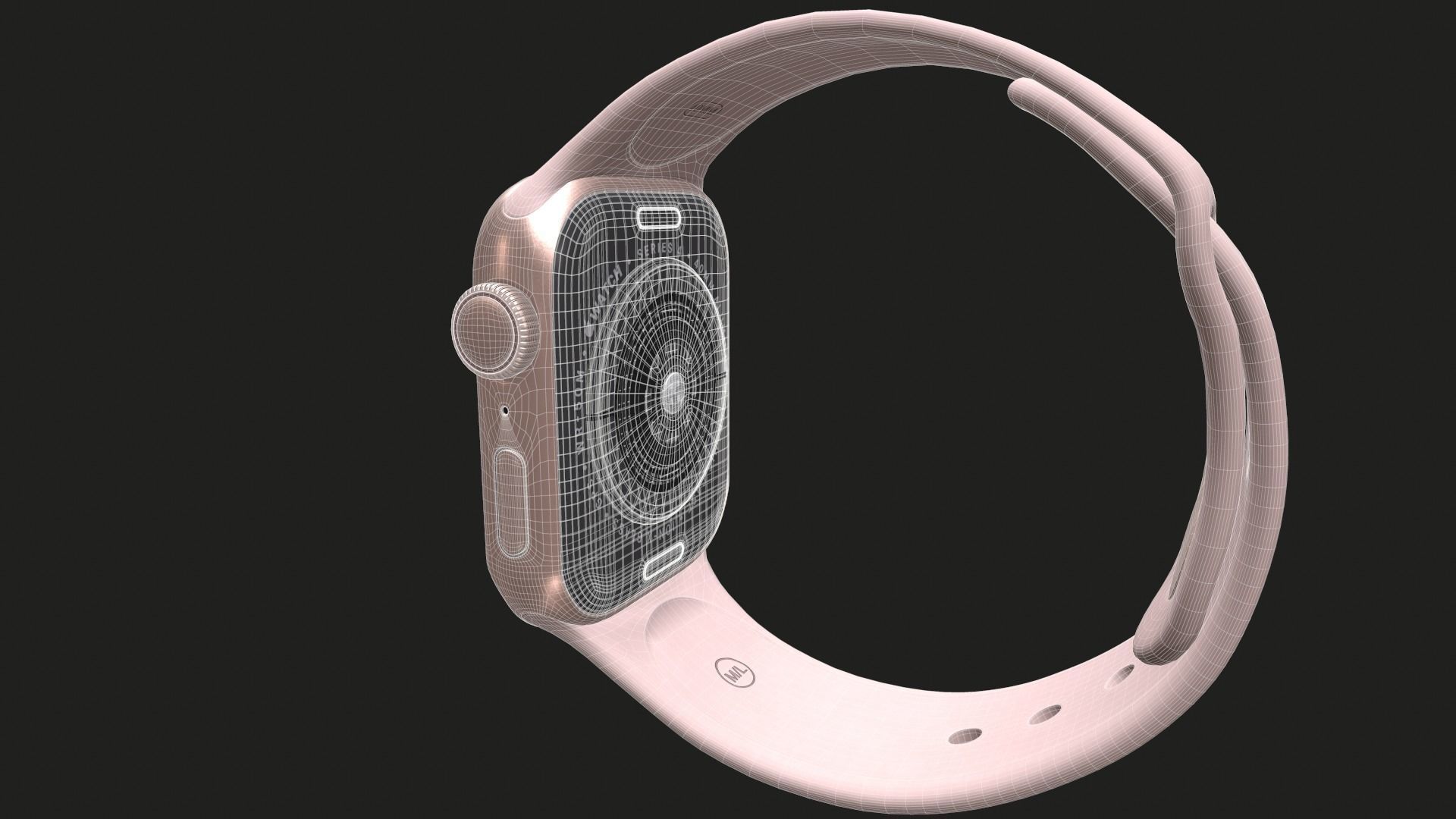 Apple Watch Series 4 40mm Low-poly 3D model_17