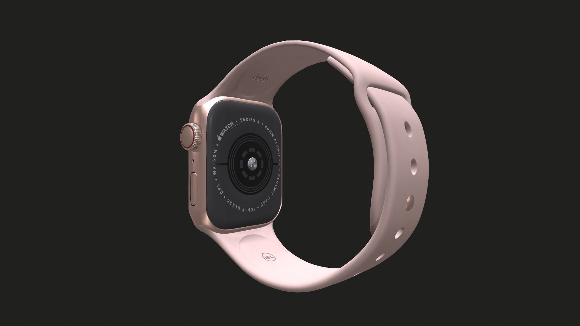 Apple Watch Series 4 40mm Low-poly 3D model_8