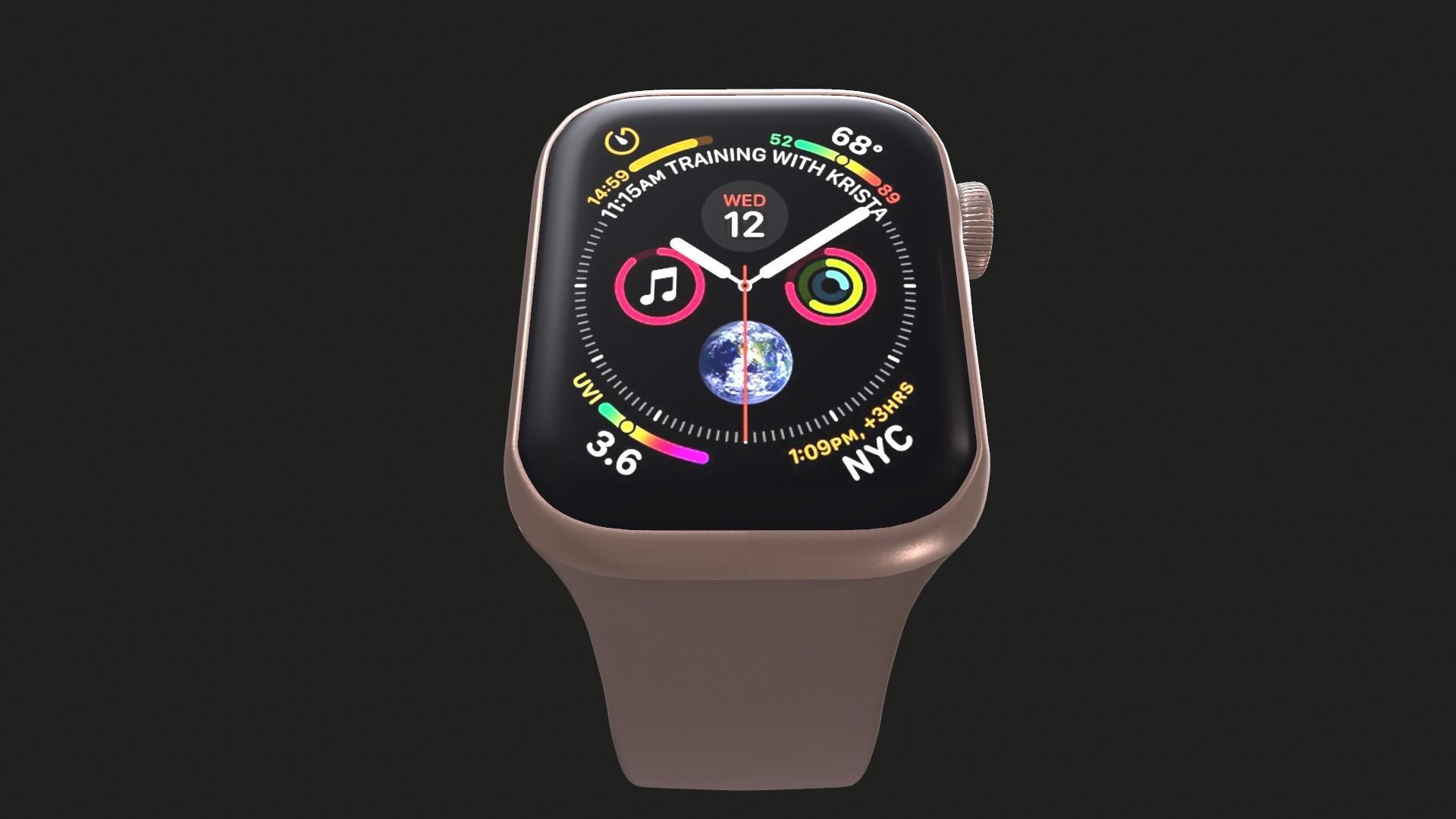 Apple Watch Series 4 40mm Low-poly 3D model_13