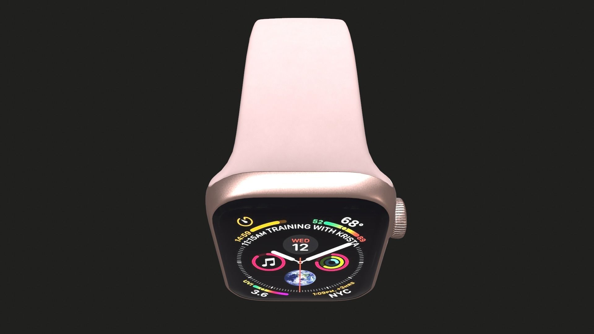 Apple Watch Series 4 40mm Low-poly 3D model_12