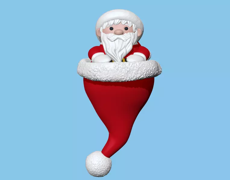 Santa Claus Hat Christmas ornament  3D print model_0
