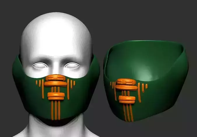 helmet high poly sculpt 3d printable ver 7 3D model