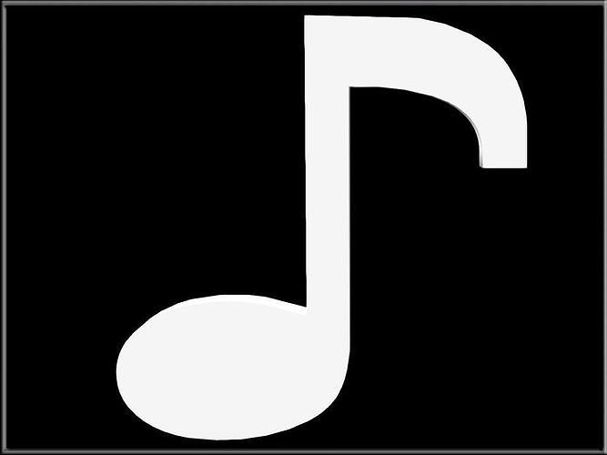 Eighth Note Low-poly 3D model
