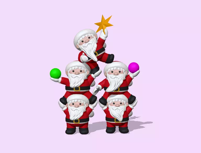 Santa Claus tree - Christmas 3D print model_0