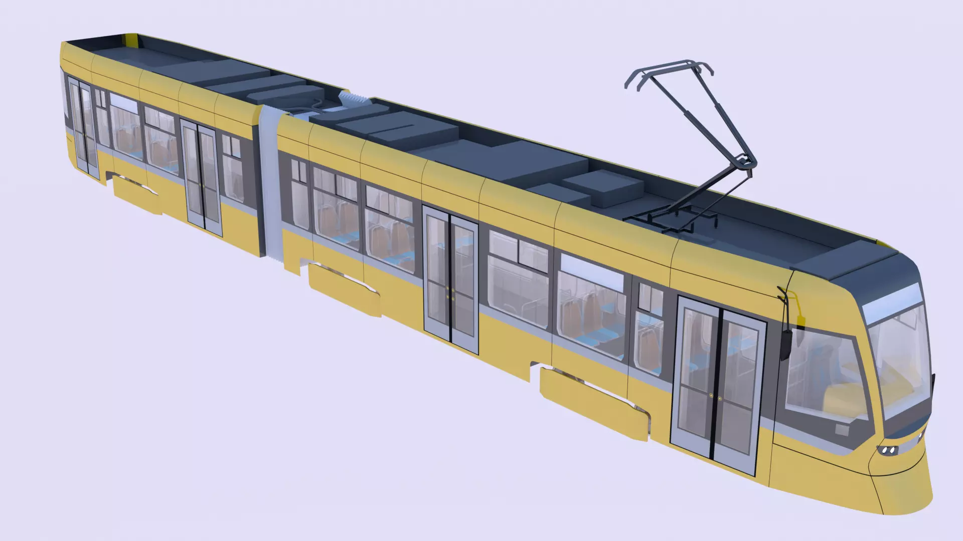 Tram Stadler 3D model_7